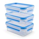 3 Potes Plásticos Clipclose 550ml Emsa
