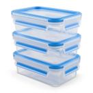 3 Potes Plásticos Clipclose 550ml Emsa