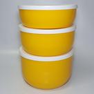 3 Potes PMG - White Trio - Fábrica de Utilidades - Amarelo Tampa Branca - Fabrica de utilidades