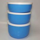 3 Potes PMG - White Trio - Fábrica de Utilidades - Azul Tampa Branca
