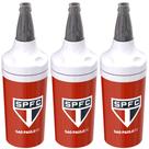 3 Potes Porta Garrafas 600ml Camisinha São Paulo Tricolor