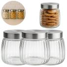 3 Potes Porta Mantimentos de Vidro 1000 ml Com Tampa