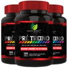 3 Potes Pré Treino Natural Beterraba Gengibre Uva e Guaraná Kit 360 Cáps - Fonte Verde