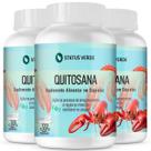 3 Potes Quitosana Pura 100% Natural Kit 360 Cáps - Status Verde