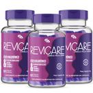 3 Potes Revicare: Hialurônico, Colágeno Hidrolisado, Biotina