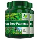 3 Potes Saw Palmetto 100% Natural Kit 180 Cáps - Fonte Verde