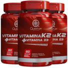 3 Potes Vitamina K2 + Vitamina D3 Kit 180 Cápsulas - Quantum 3 Potes Vitamina K2 + Vitamina D3 Kit 180 Cápsulas - Quantum