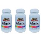 3 Potes Vitamina Selênio 60 Cápsulas 500mg