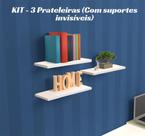 3 Prateleiras 40cm x 15cm (Com suporte invisivel)