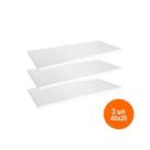 3 Prateleiras 40X20Cm 100% Mdf Branco Com Suporte Invisível