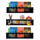 3 Prateleiras De Livros Brinquedos Infantis Estante Revisteiro De Parede Porta Bonecos Mdf Preto 55cm 3 Prateleiras De Livros Brinquedos Infantis Estante Revisteiro De Parede Porta Bonecos Mdf Preto 55cm