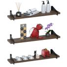 3 Prateleiras Suspensa Estilo Industrial Madeira 50cm UN P 3 Prateleiras Suspensa Estilo Industrial Madeira 50cm UN P