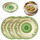 3 Pratos Fundo Melamina Decorada 23cm Premium Resistente