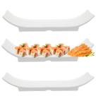 3 Pratos Oriental Retangular Travessa Bandeja Sushi Grande 36cm