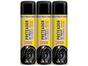 3 preteador de pneus spray aerossol brilho prolongado