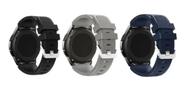 3 Pulseiras Para Gtr 47mm, Stratos 2 E Stratos 3 - Preto / Cinza /Azul Marinho