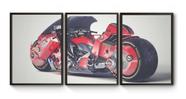 3 Quadros A3 Moto Futurista Akira Poster Moldurado 3 Quadros A3 Moto Futurista Akira Poster Moldurado