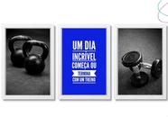 3 Quadros decoração academia treino fitness 3 Quadros decoração academia treino fitness