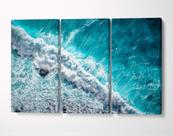 3 Quadros em Tecido Canvas Oceano Ondas Mar Agitado Água 05 3 Quadros em Tecido Canvas Oceano Ondas Mar Agitado Água 05