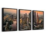 3 Quadros Moldura Moscou Centro Internacional Comercio 60x40 Moldura Preta 3 Quadros Moldura Moscou Centro Internacional Comercio 60x40 Moldura Preta