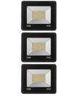 3 Refletor Led Ip65 50w Luz Quente 3000k