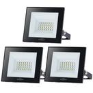 3 REFLETOR LED PLAY 30WATTS IP66 ALUMINIO Bivolt 110/220V 6500K BLUMENAU ILUMINAÇÃO