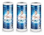 3 Rolos De Pano Tipo Perfex 30cm X 25 Metros Mr Plus Branco