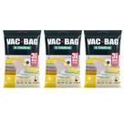 3 Sacos Ordene Vac Bag para Roupas Médio 45x65cm A Vácuo Polietileno Reutilizável