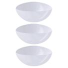 3 Saladeiras Triangulares Tigelas Plástico 2,5L Branco Coza Bacias Saladas Pipoca Sobremesas 3 Saladeiras Triangulares Tigelas Plástico 2,5L Branco Coza Bacias Saladas Pipoca Sobremesas