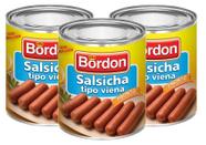 3 Salsicha Bordon Tipo Viena Lata 180g Liquido 300g 3 Salsicha Bordon Tipo Viena Lata 180g Liquido 300g