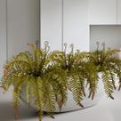 3 Samambaias Artificiais com Folhas Premium para Montar Jardim Vertical Elegante - DE2223