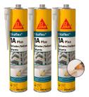3 Selante Elástico Poliuretano Sikaflex 1a Plus Branco 300ml