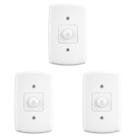 3 Sensor de Presença de Parede Embutir 42 MPE-20 Bivolt