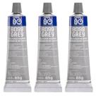 3 Silicone Cola Motor Forma Junta Grey Cinza Car80 8099 85g