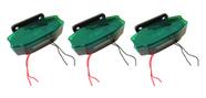 3 Sinaleira Lanterna Lateral Led Peixinho Caminhão Carreta Com Vigia Verde