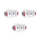 3 Spot Duplo Mini Embutido Led Downlight Sala Recuado Bet85