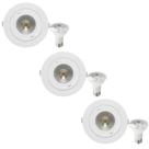 3 Spot Emb Face Plana PAR20 + 1 Lâmpada LED 6W 2700K E27