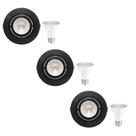 3 Spot Emb Face Plana PAR20 + 1 Lâmpada LED 6W 3000K E27 Save Energy