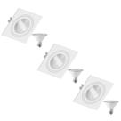 3 Spot Emb Face Plana PAR30 + 1 Lâmpada LED 10W 6500K E27