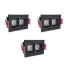 3 Spot Embutido Mini Duplo Led Downlight Recuado 3000k Bet56