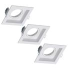 3 Spot Embutido Quadrado Recuado MR11 GU10 Save Energy