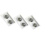 3 Spot Embutir Branco AR70 Base GU10 Save Energy 110/220v