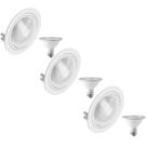 3 Spot Embutir Face Plana PAR30 + 1 Lâmpada LED 10W 6500K E27