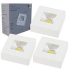 3 Spot Led Sobrepor Quadrado Amarela 3000K Bivolt 5W Avant