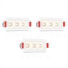 3 Spot Micro Triplo Downlight Led 4000k Embutir Quarto Bet91