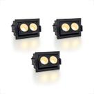 3 Spot Mini Downlight Duplo Led Embutir Direcionável Bet95