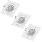 3 Spot Recuado Save Energy Par30 E27 Embutir Quadrado