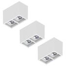 3 Spot Sobrepor Save Energy Boxit Duplo Par30 E27 Branco
