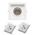 3 Spots de Embutir Quadrado Recuado AR70 Branco Save Energy