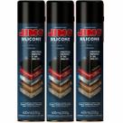 3 Spray Silicone Tradicional Limpa Proteje e da Brilho Uso Automotivo e Doméstico 400ml Jimo
